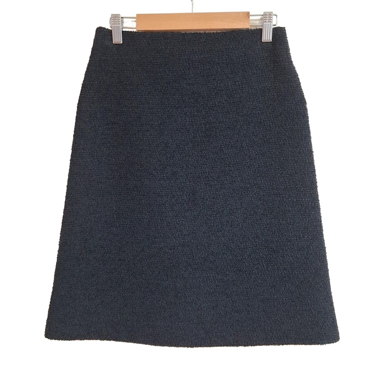 LOUIS VUITTON ルイヴィトン スカート サイズ34 S レディース RW 182 B IEJ FFSK 80 黒 ひざ丈 ツイード