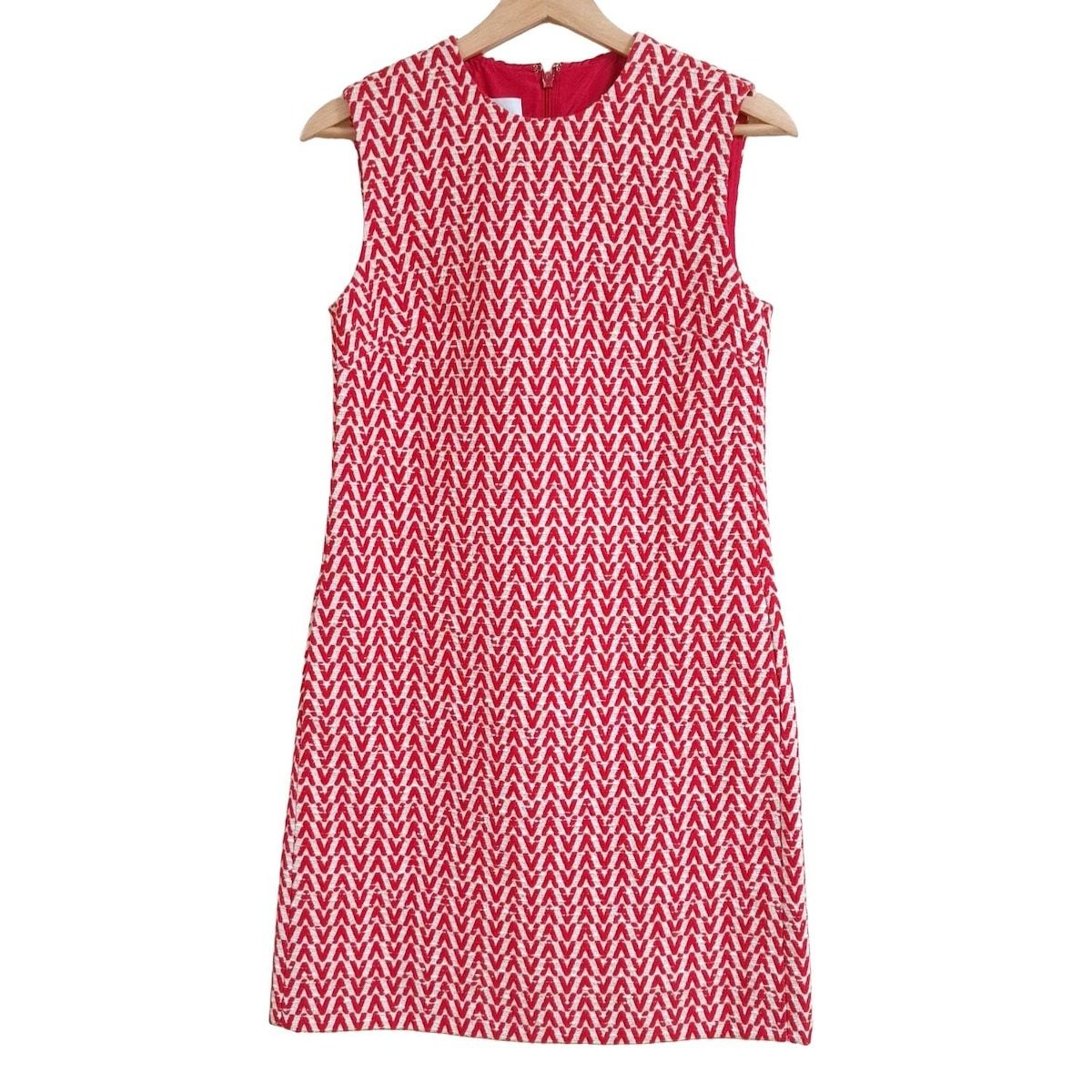VALENTINO(バレンチノ) ワンピース サイズ36 S レディース - 白×レッド 