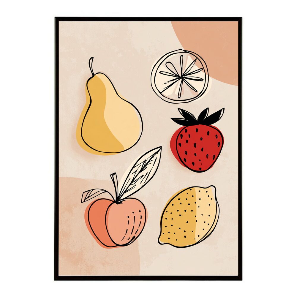 A1サイズ（約59x84cm）】【lm-poster-2182】【フレーム付き】フルーツ