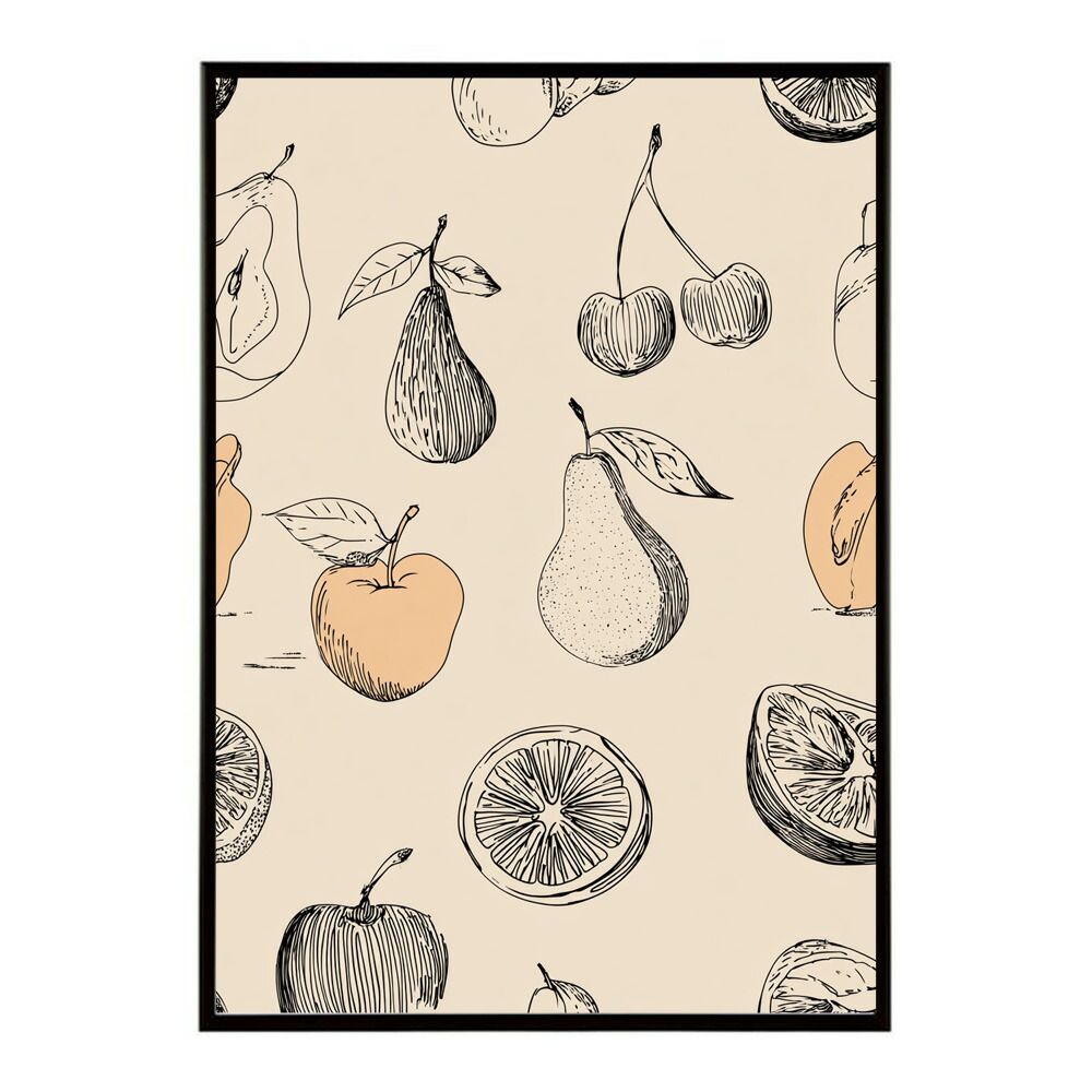 A1サイズ（約59x84cm）】【lm-poster-2187】【フレーム付き】フルーツ