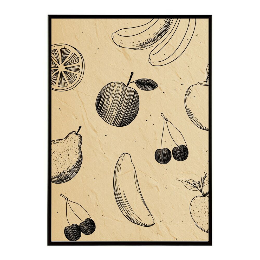 A2サイズ（約42x59cm）】【lm-poster-2196】【フレーム付き】フルーツ