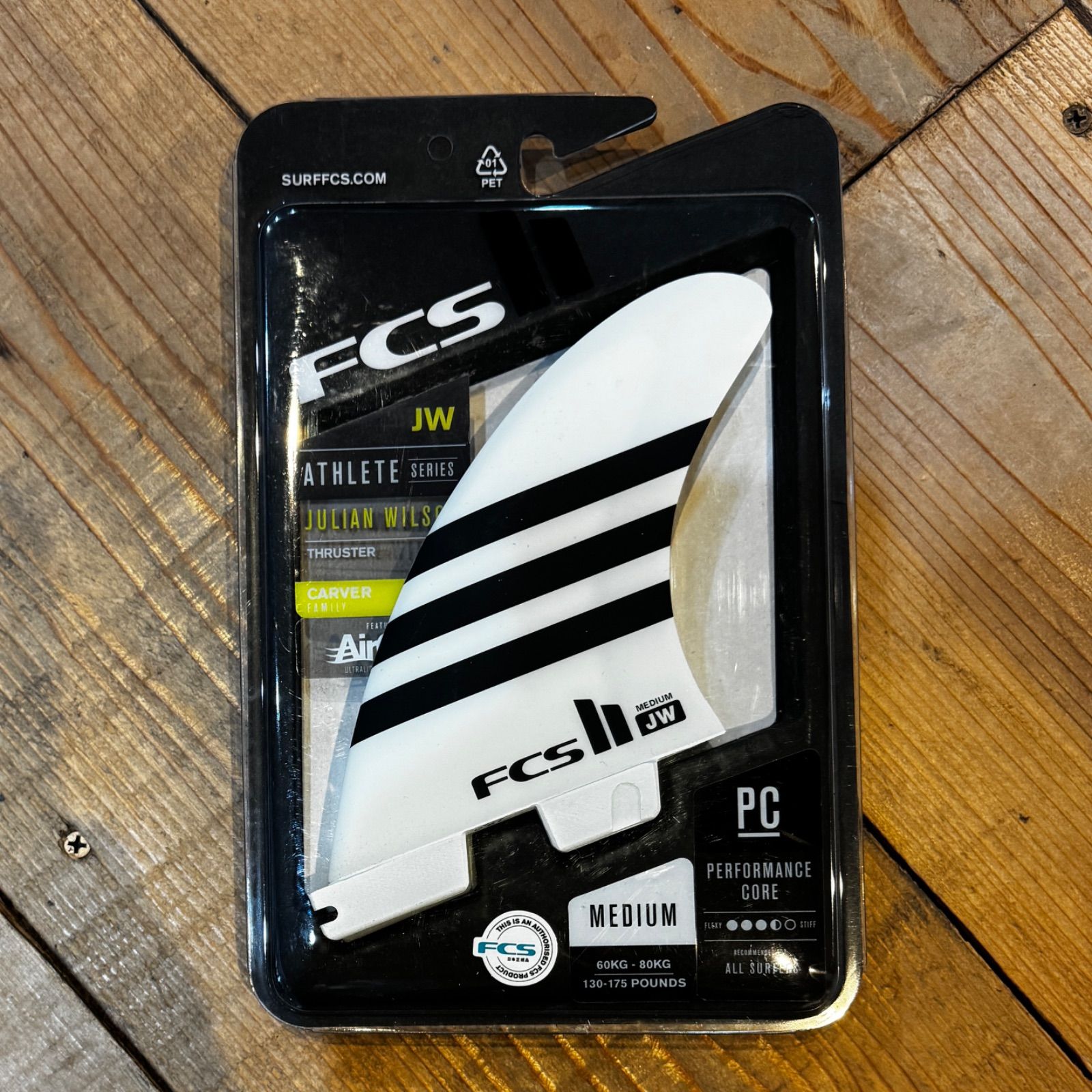 新品 FCS2 フィン JW ジュリアンウィルソン Mサイズ AIRCORE エアコア