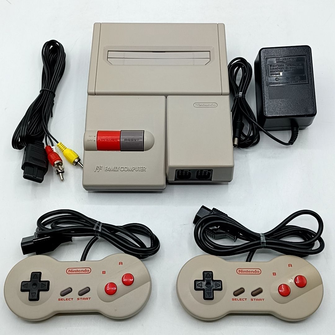動作品】任天堂 ニューファミコン AV仕様 コントローラー2個 すぐに