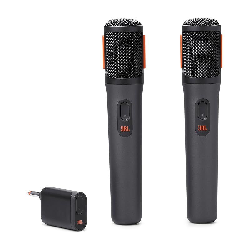 JBL PartyBox Wireless Mic 2本セット|2.4GHz 無線方式デジタル|単一指向性ダイナミックマイク|有効距離最大30m|ブラック JBLPBWIRELESSMIC