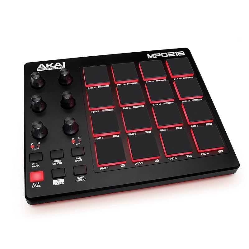 Akai Professional USB MIDIコントローラー 16のMPCパッド 音楽制作 音源ソフト付属 Ableton MPD218