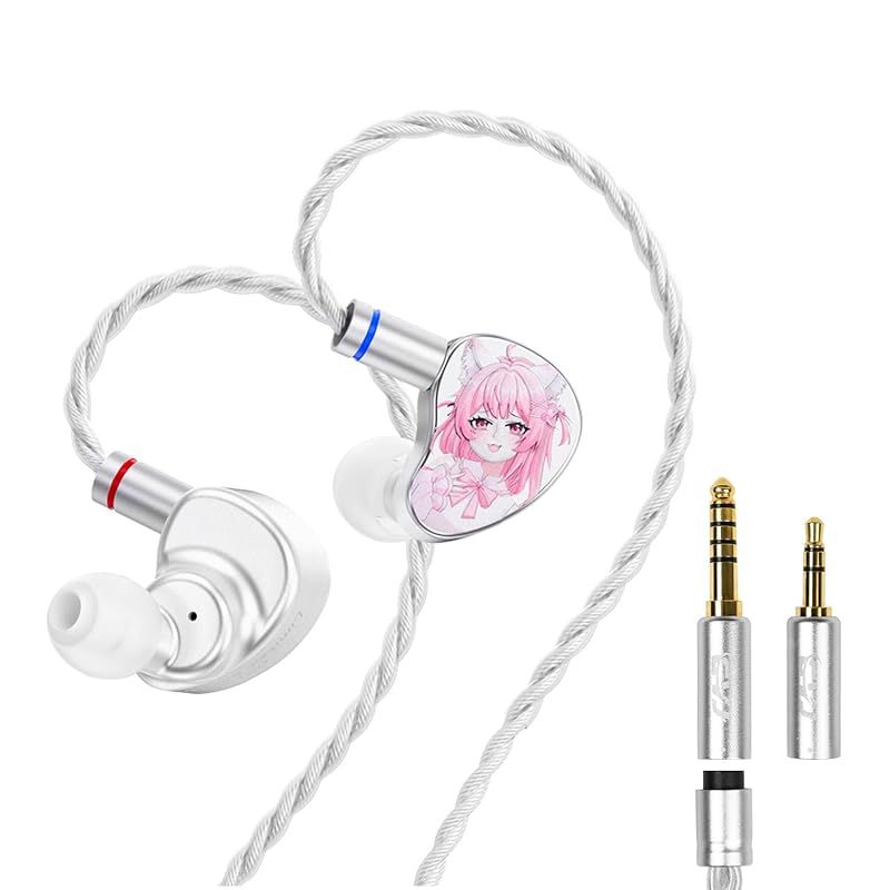 CVJ NEKO イヤホン IEM 有線 ブラックゴールド コンポジット ダイアフラム 3.5 4.4 mmデュアルプラグ0.78 mm 2ピン着脱式4 銀メッキケーブル 版CNCステレオ エンボス パターン チャンバー付き 音楽 モニター ゲーム 0