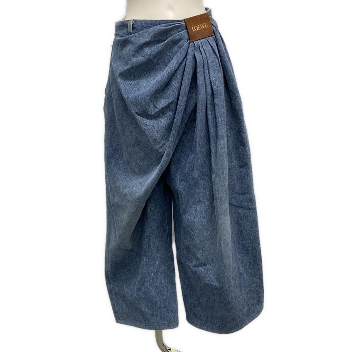 LOEWE ロエベ ジーンズ サイズ36 S レディース - ブルー フルレングス|ドレープ コットン
