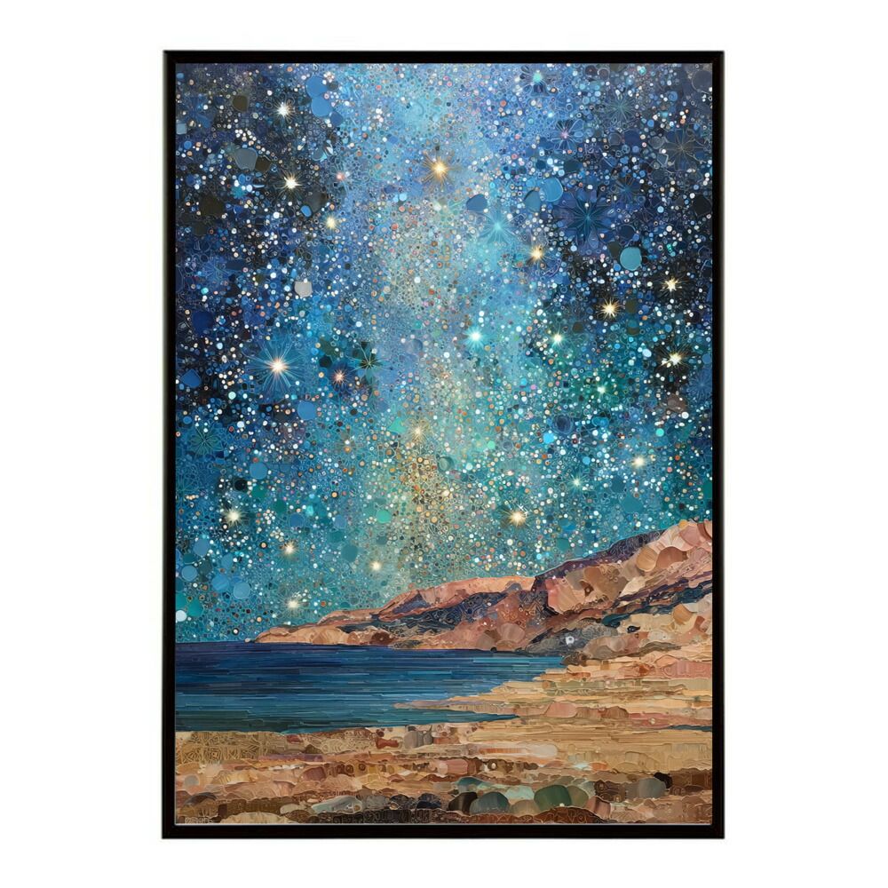 B4サイズ（約25x36cm）】【lm-poster-2338】【フレーム付き】夜景 絵画