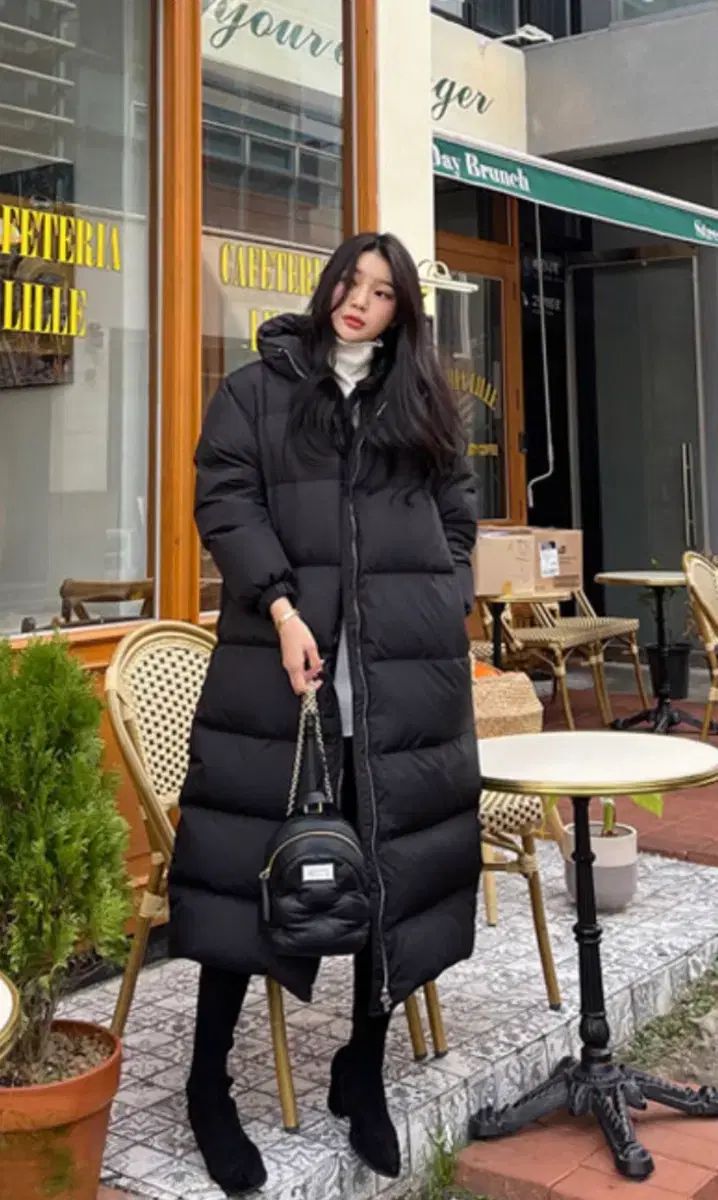 マリマーケット ダウンジャケット ロング丈 フード