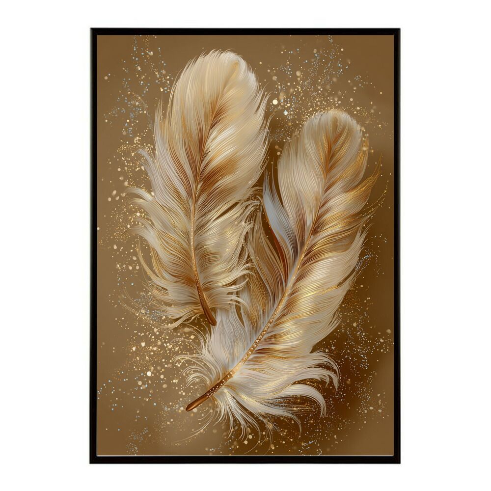開運絵画　ラファエルの羽根　イーゼル付き　24金金箔付き 額付き風水開運絵画＊月夜鯉～ツキよ来い～金箔 金運 飛躍 上昇 円満