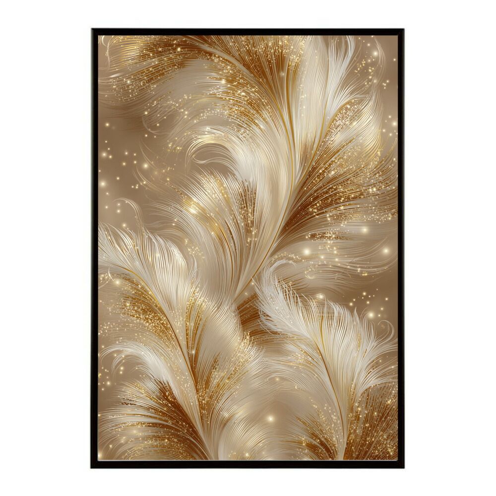 Q　♡エレガントな美しいバラ ポスター絵画 ゴージャスゴールド金色額装 Q ♡エレガントな美しいバラ ポスター絵画 ゴージャスゴールド金色額装