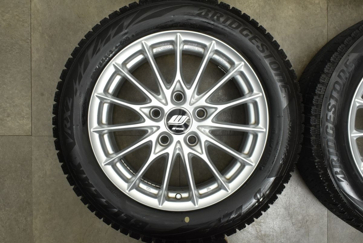  バリ溝 スタッドレス WORK インポートレーベル WIL 01 F 16 in 7 J 45 PCD 120 ブリヂストン ブリザック VRX 2 205 55 R 20 E 46 90 16インチ タイヤ ホイールセット