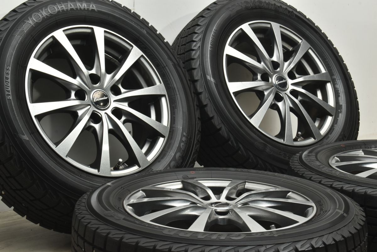 バリ溝 冬タイヤ付 エクシーダー 15 in 6 J 43 PCD 114 3 ヨコハマ アイスガード IG 52 C 195 65 R ルミオン ノア ヴォクシー エスクァイア