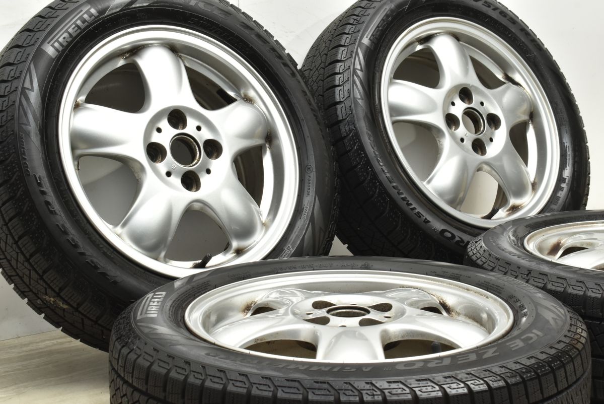 バリ溝 MINI R 55 ミニクーパー 15 in 5 J 45 PCD 100 ピレリ アイスゼロ アシンメトリコ 175 65 679404 5スタースープラー