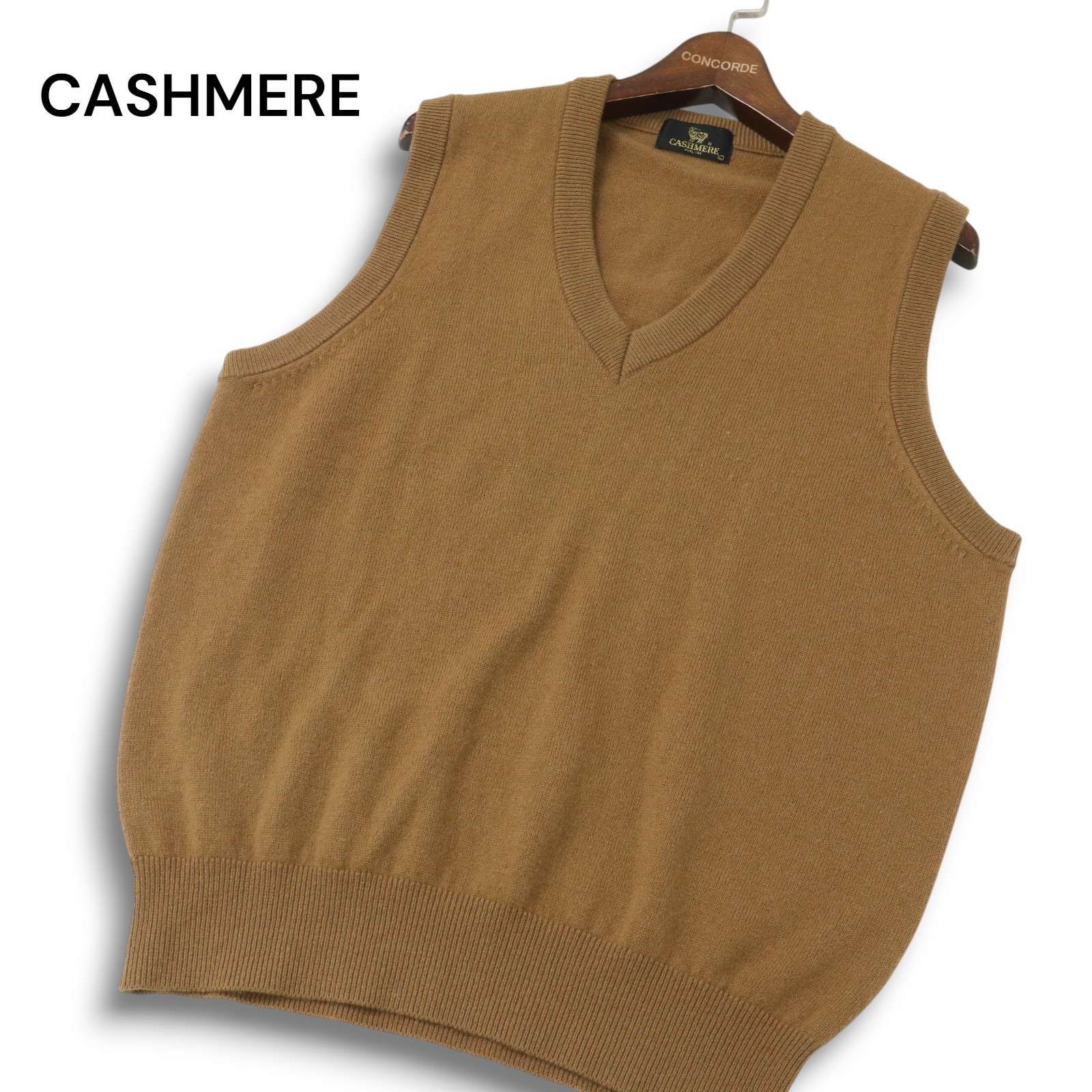 メンズブランド 秋冬 高級!! カシミヤ100％☆ Vネック ニット ベスト 