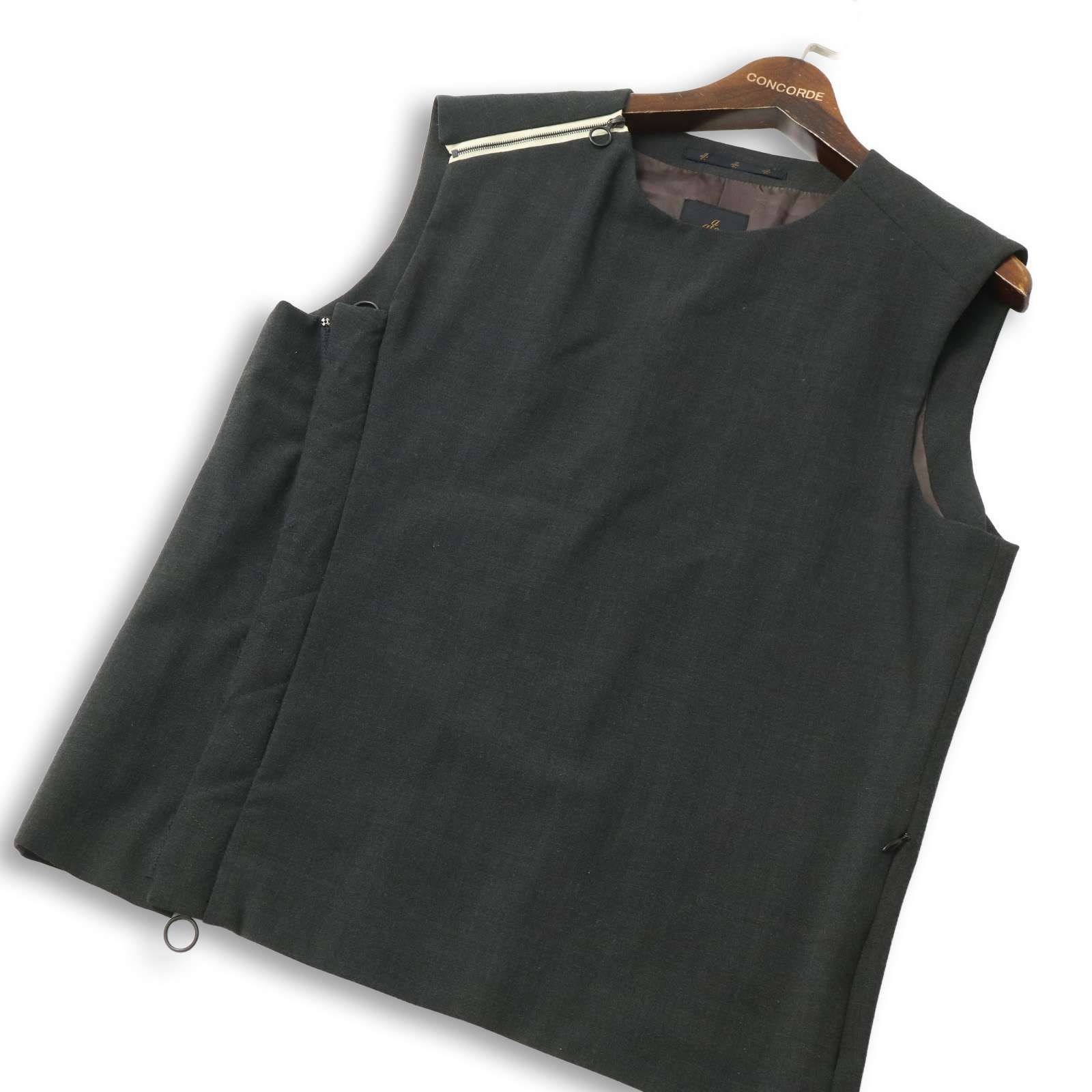 美品】 ato アトウ ウール混☆ ストレッチ サイドジップ プルオーバー 