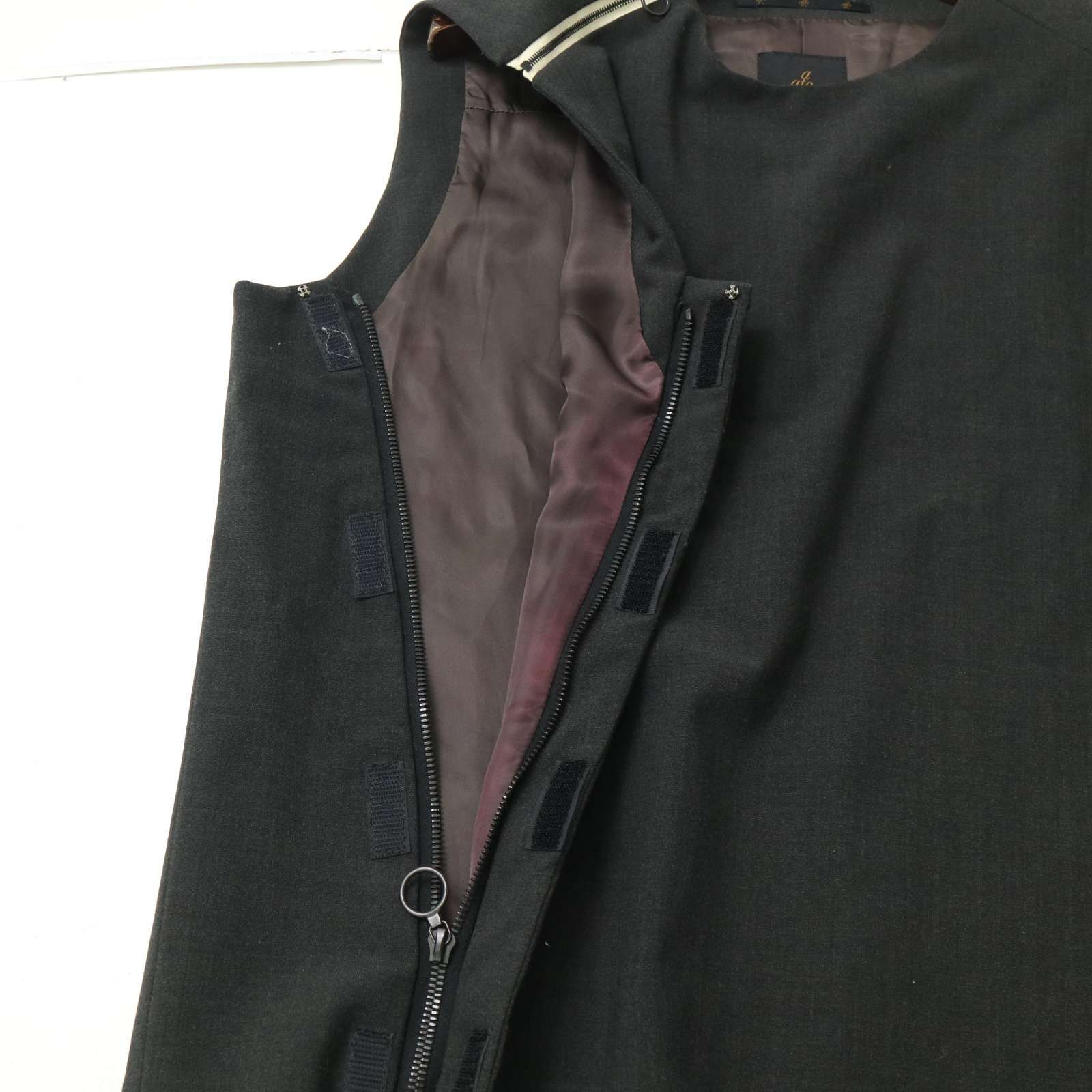美品】 ato アトウ ウール混☆ ストレッチ サイドジップ プルオーバー 
