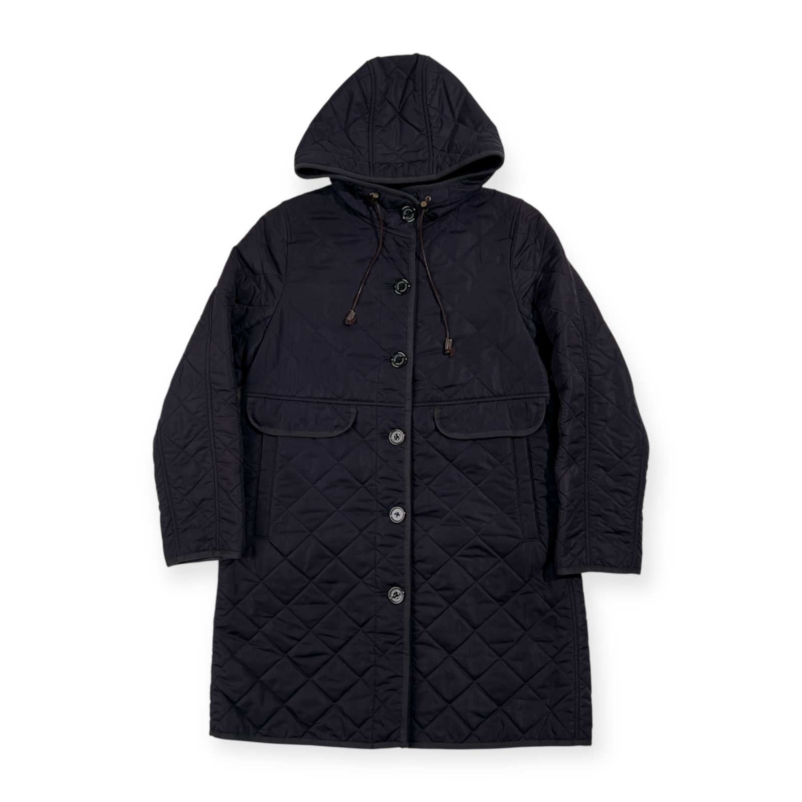 【ほぼ未使用】【MACKINTOSH】フード付き キルティングコート ネイビー MACKINTOSH PHILOSOPHY マッキントッシュ フィロソフィー フード付き