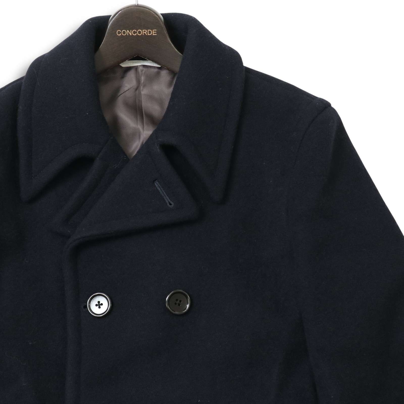 超美品❣️UNITED ARROWS Pコート メルトン ウールコート 紺 S UNITED ARROWS BLUE LABEL ユナイテッドアローズ 秋冬 メルトン ウール