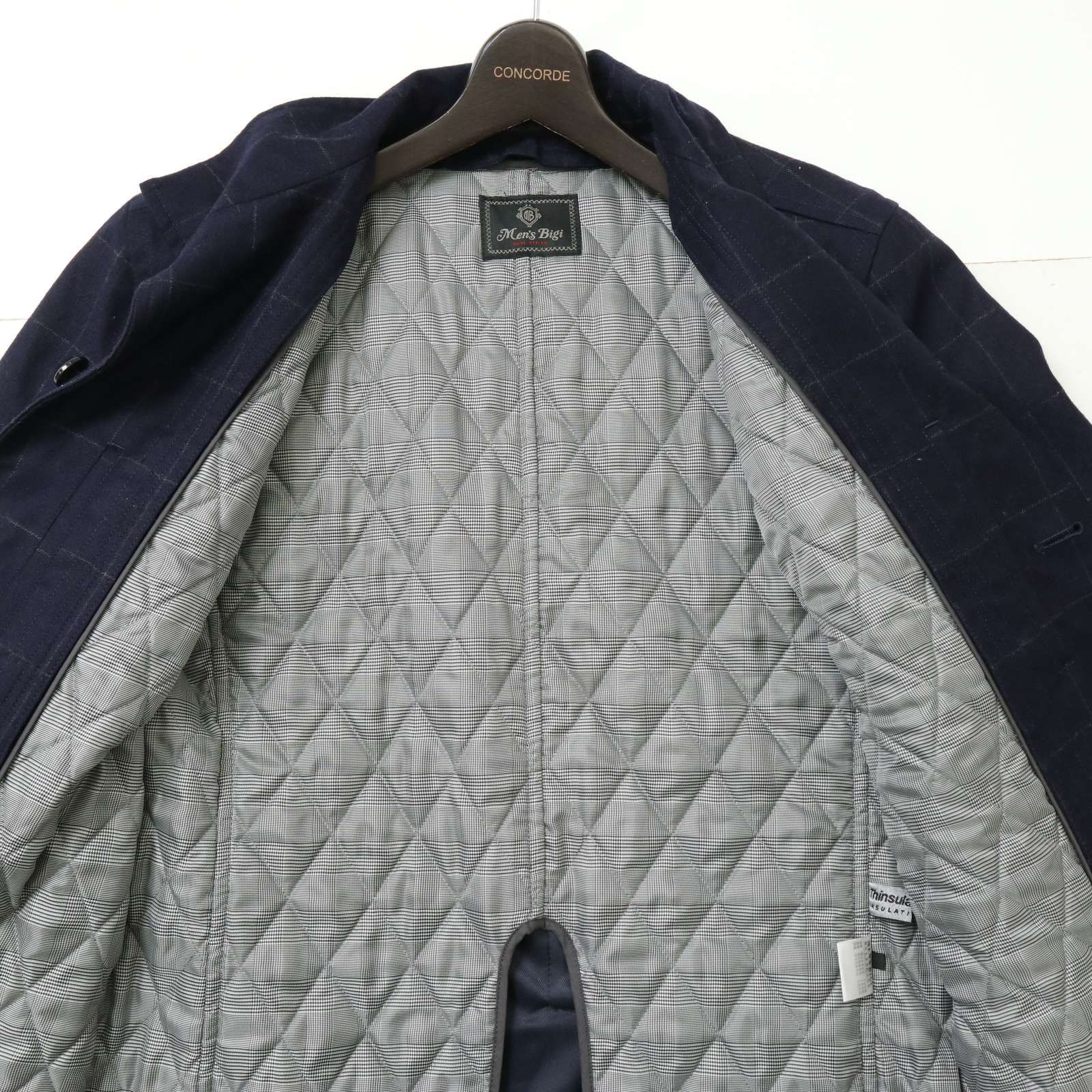 MEN'S BIGI メンズビギ 中綿 キルティング ライナー☆ ウール 襟