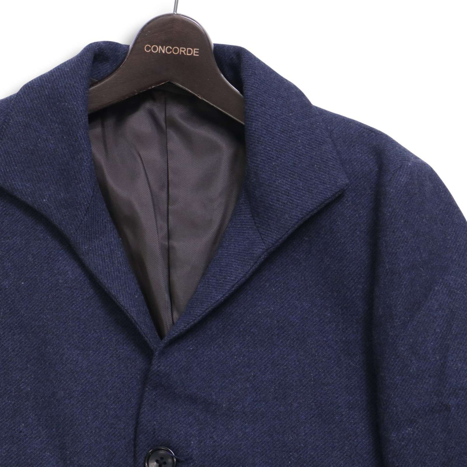 【新品未使用】テットオムネイビースタンドカラーコート ウールカシミヤ混 Amazon | [テットオム] カシミヤスタンドカラーコート ダークブルー L