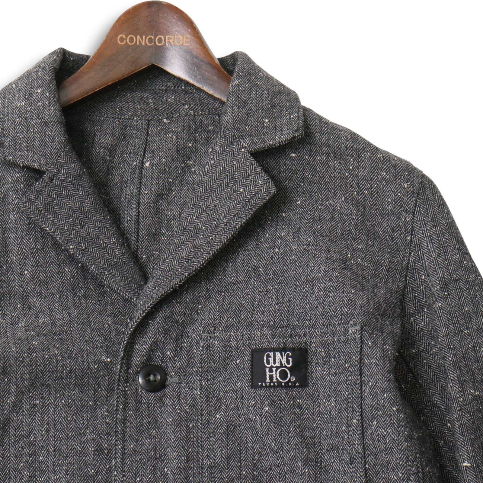 GUNG HO ガンホー 秋冬☆ ウール混 ツイード ネップ ヘリンボーン