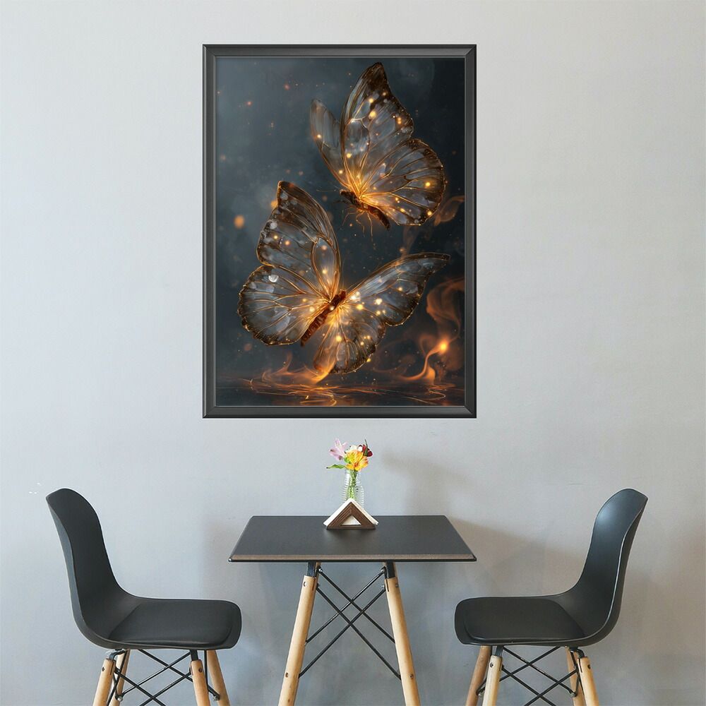 【A0サイズ（約84x119cm）】【lm-poster-2537】【フレーム付き】ファントムバタフライ ちょうちょ 蝶 幻想 北欧 キレイ目 シンプル モダン ポスター インテリア