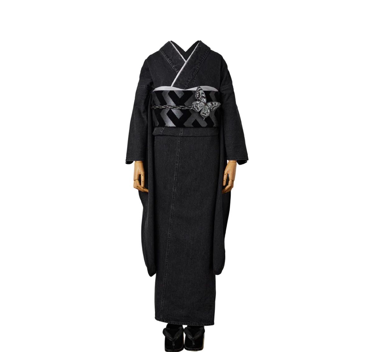 カッコいいブラックデニム振袖フルセット 成人式 kapuki