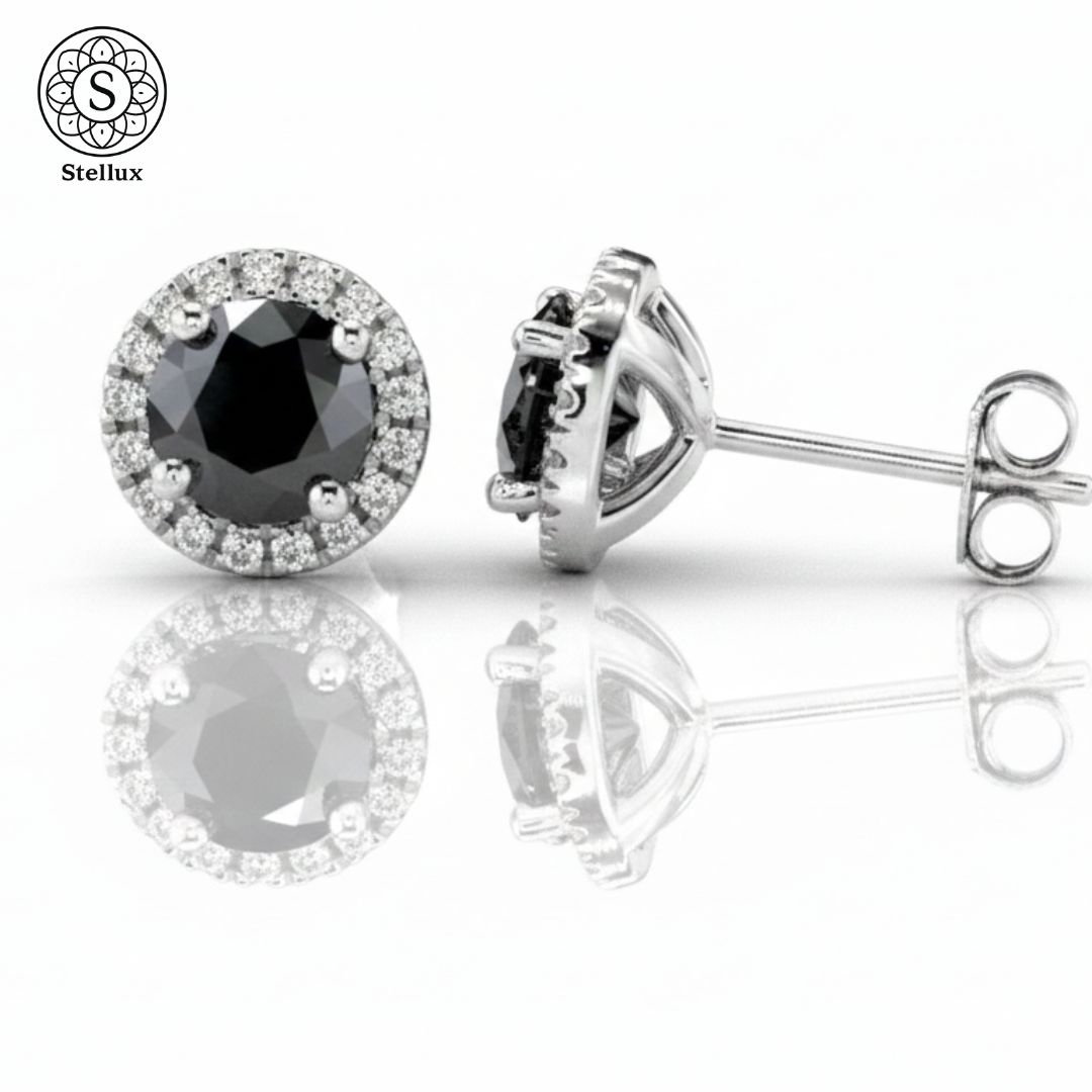 片耳1 ct 総計2 27 ブラックモアサナイトピアス両耳 ハローデザイン S 925刻印 VVSクラス GRA鑑定書付 感 普段使い フォーマル メンズ レディース ユニセックス ブリンブリン