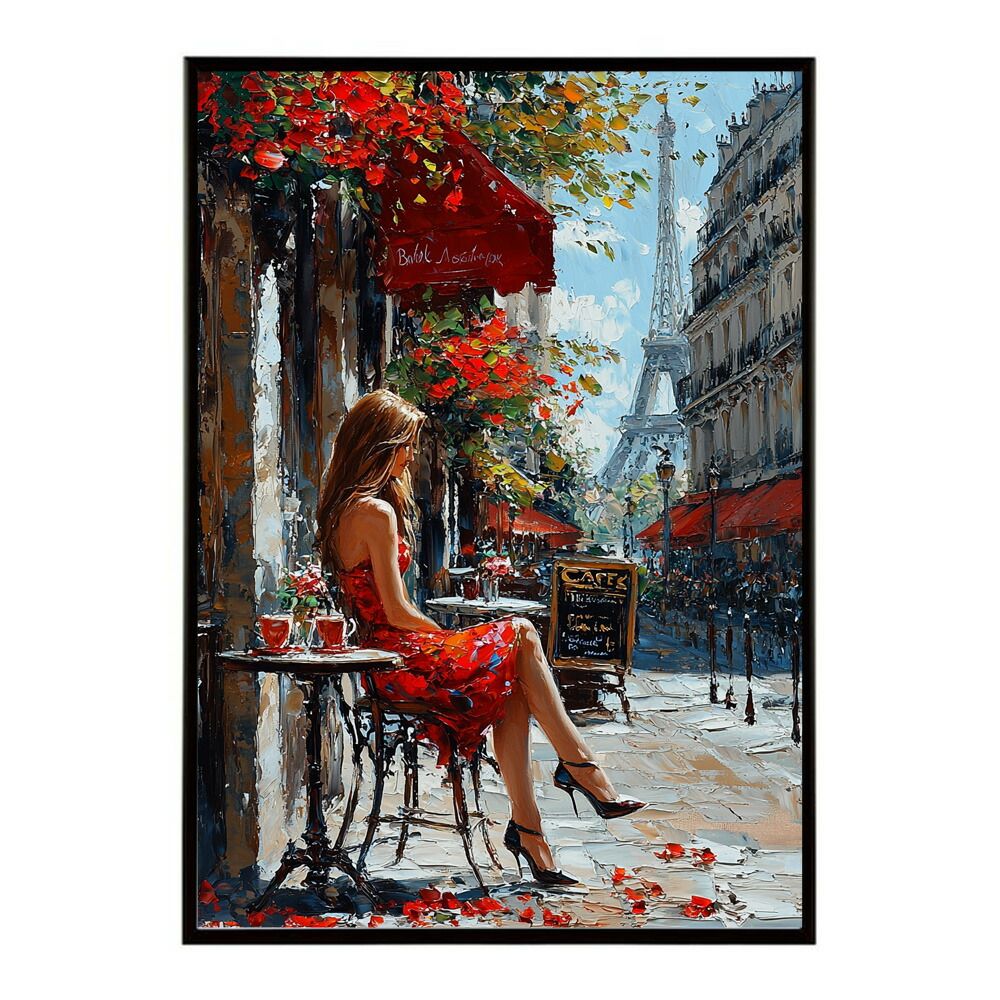 油絵。 B3サイズ（約36x51cm）】【lm-poster-2700】【フレーム付き】カフェに