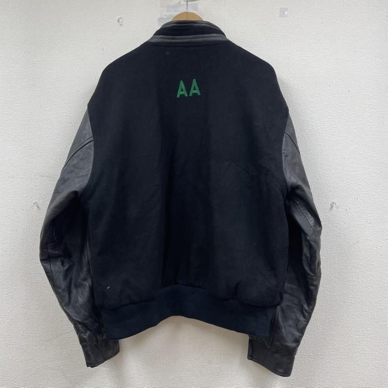 古着 90S カナダ製 カナダ スポーツウェア 袖革 レザー スタジャン