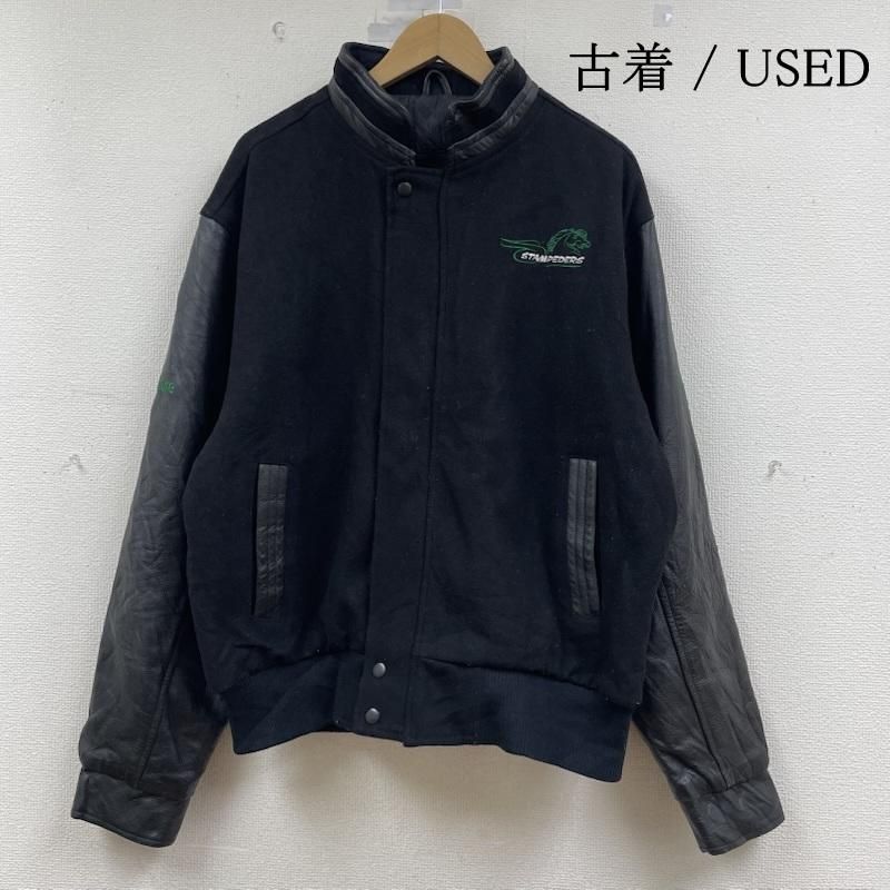古着 90S カナダ製 カナダ スポーツウェア 袖革 レザー スタジャン