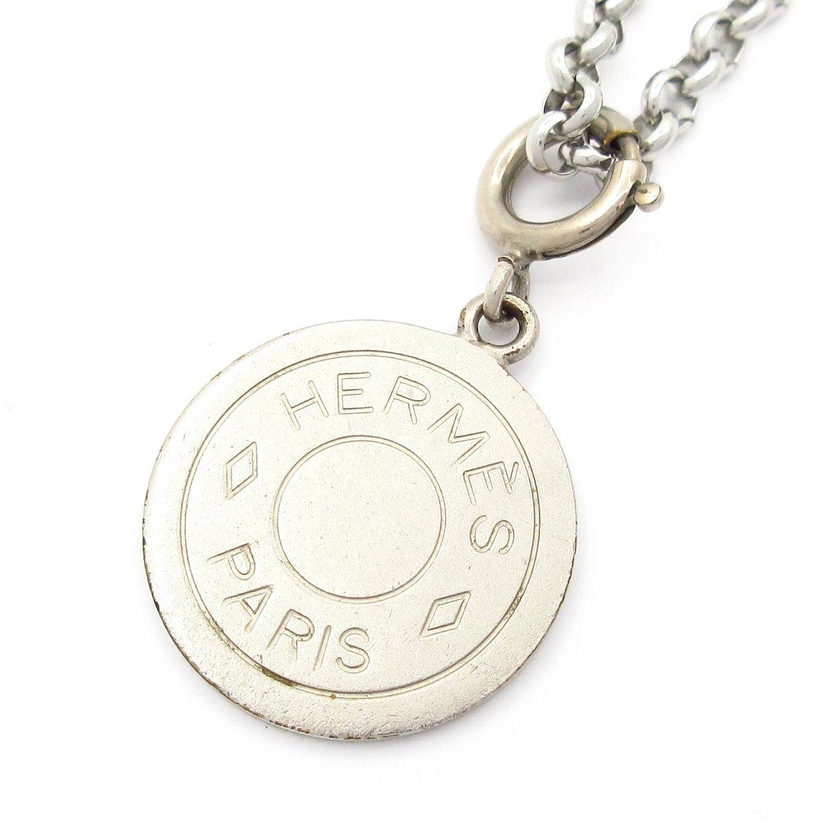 極美品 エルメス トネール ネックレス GP ネックレス シルバー/ピンク 