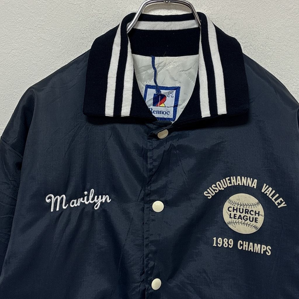 Rennoc】 80s USA製 チームロゴ ソフトボール 中綿キルティング