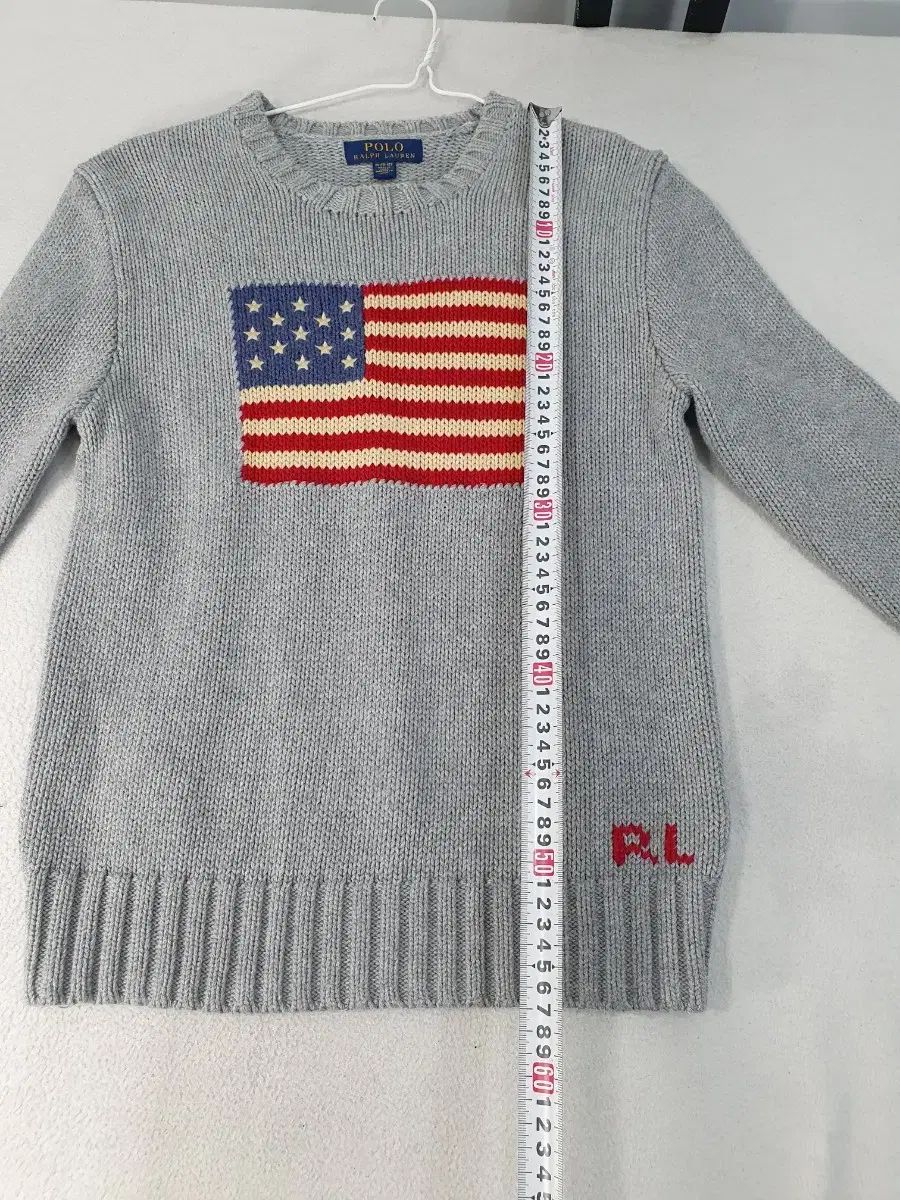  ポロラルフローレン キッズ 星条旗 ニット グレー BOYS PLANET ボイプラ m 10-12 Tシャツ トップス