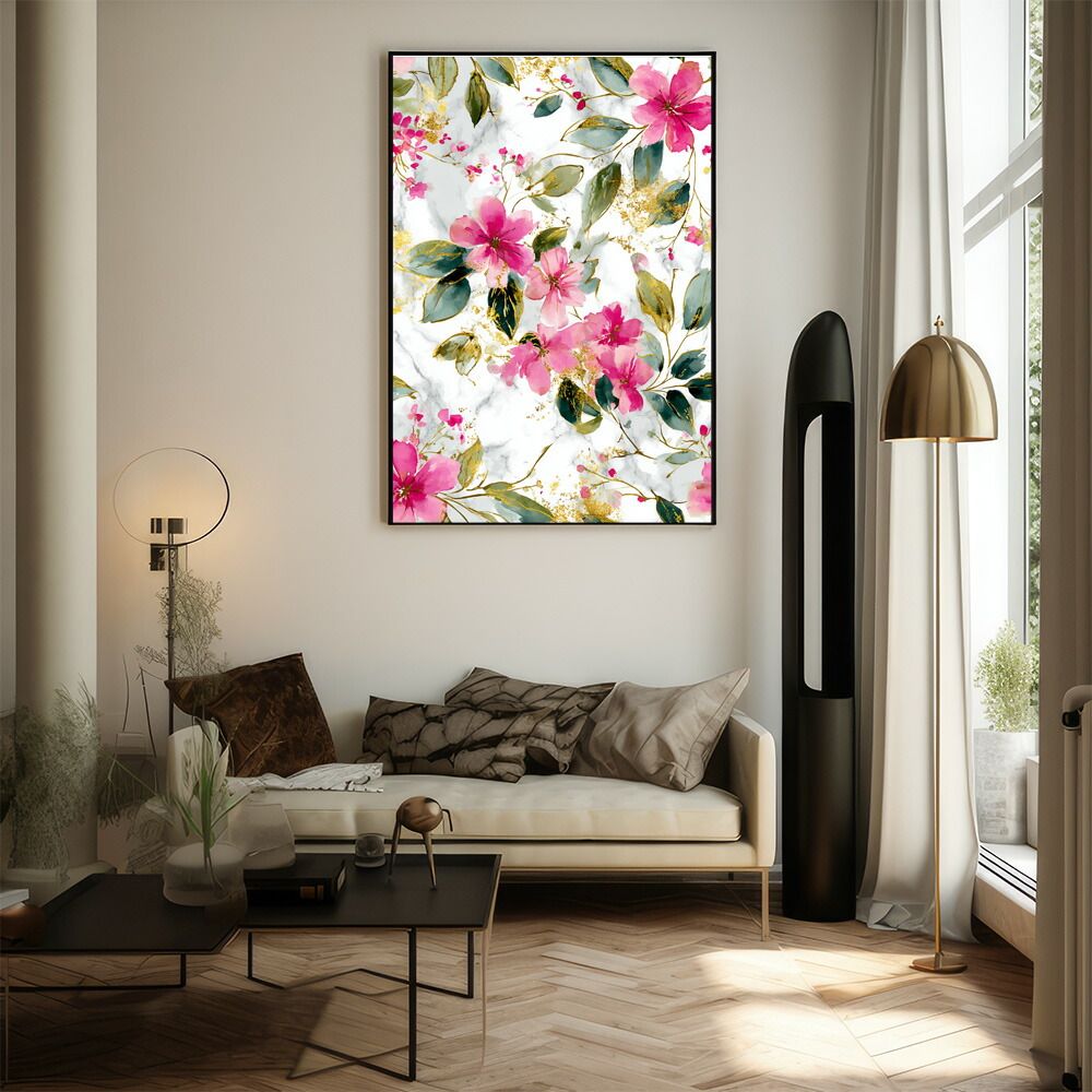 A1サイズ（約59x84cm）】【lm-poster-281】【フレーム付き】フラワー