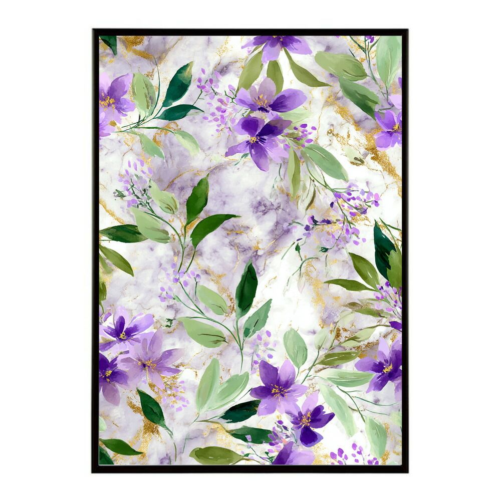 A 約84 x 119 cm lm poster 282 フレーム付き フラワーポスター 北欧風 花柄 アートプリント インテリア 壁掛け リビング 玄関 寝室 壁飾り カフェ風 アートパネル