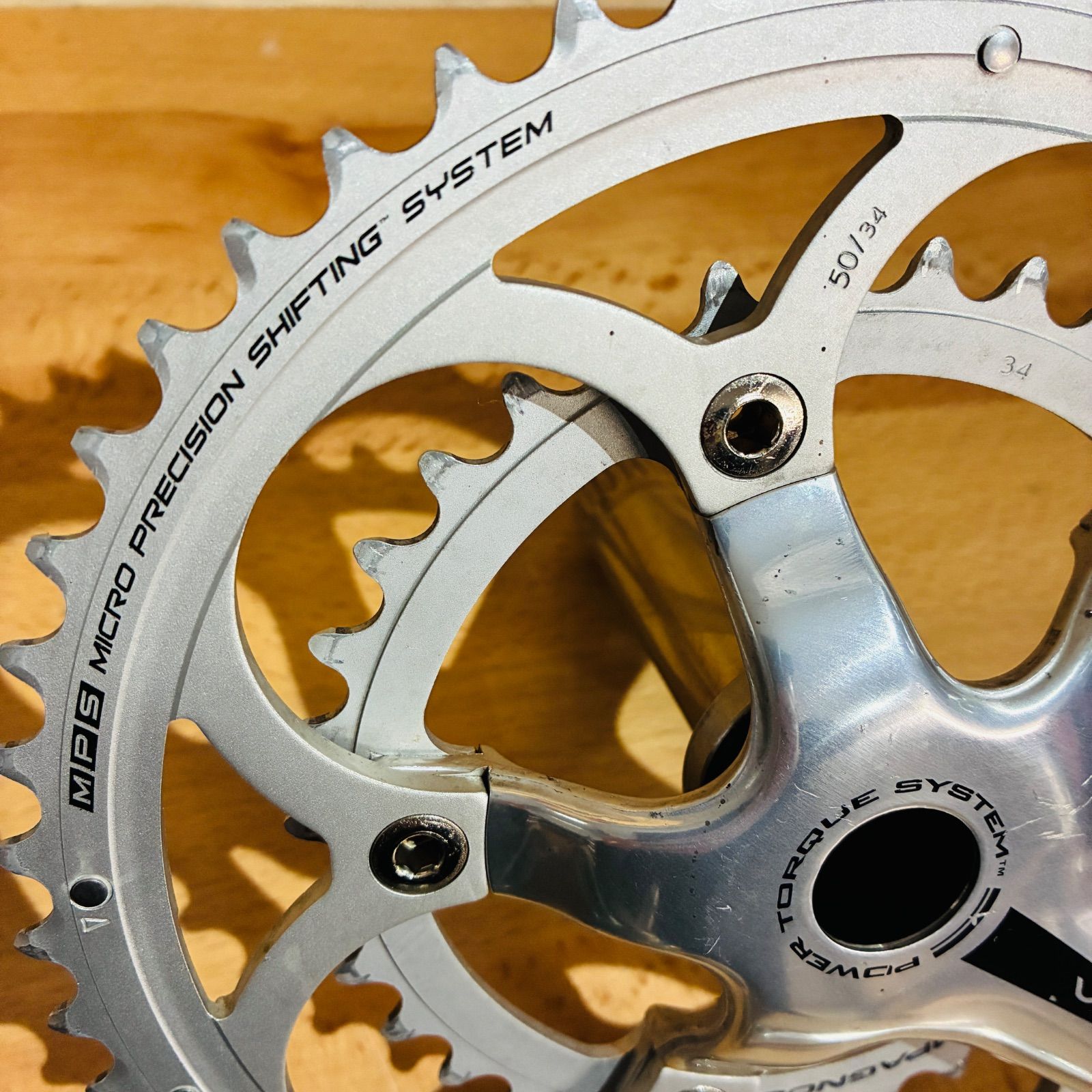 良品】 Campagnolo VELOCE クランクセット10s 50-34T 172.5mm BSC BB付