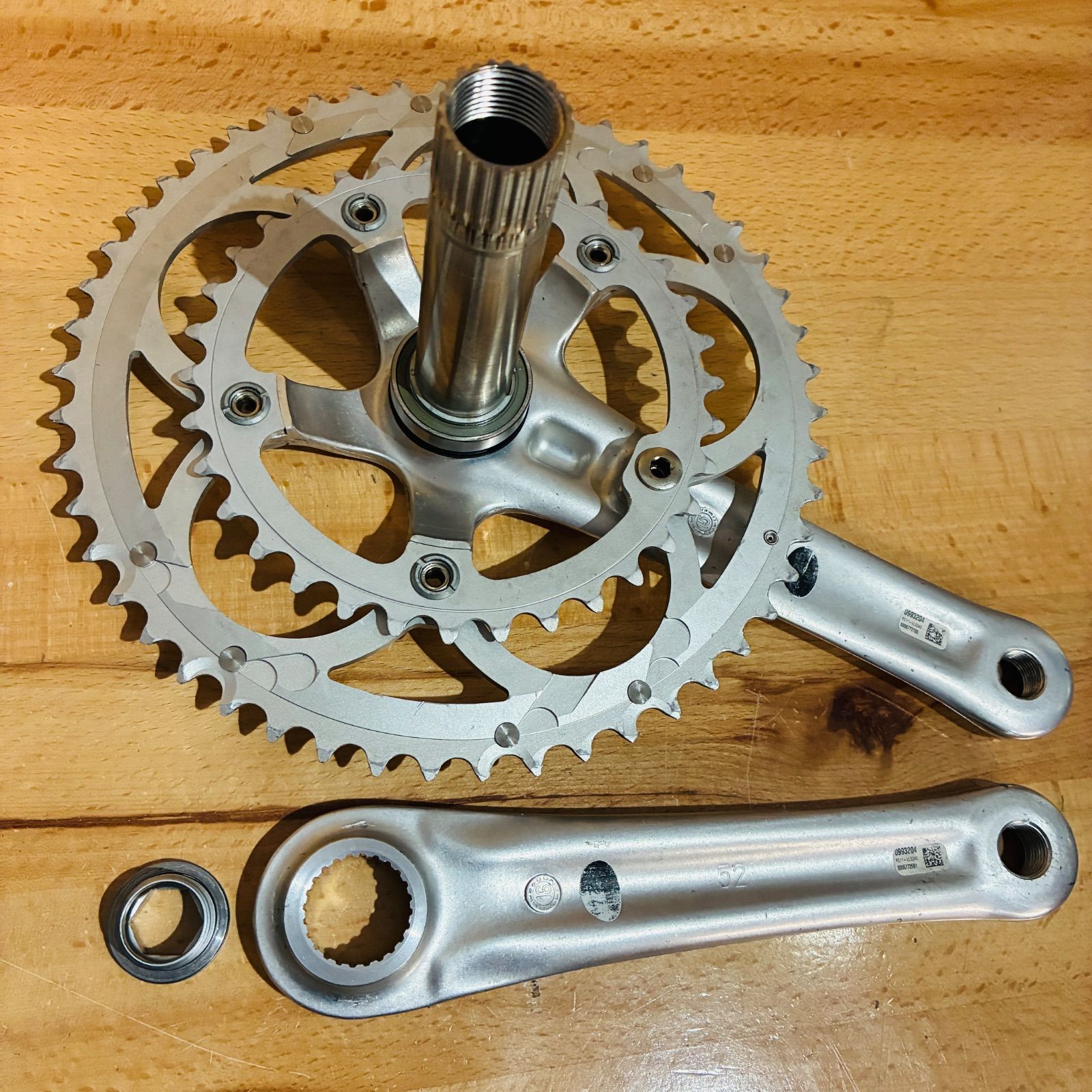 campagnolo Veloceクランクセット BB付き 美品 良品】 Campagnolo VELOCE クランクセット10s 50-34T 172.5mm BSC BB付