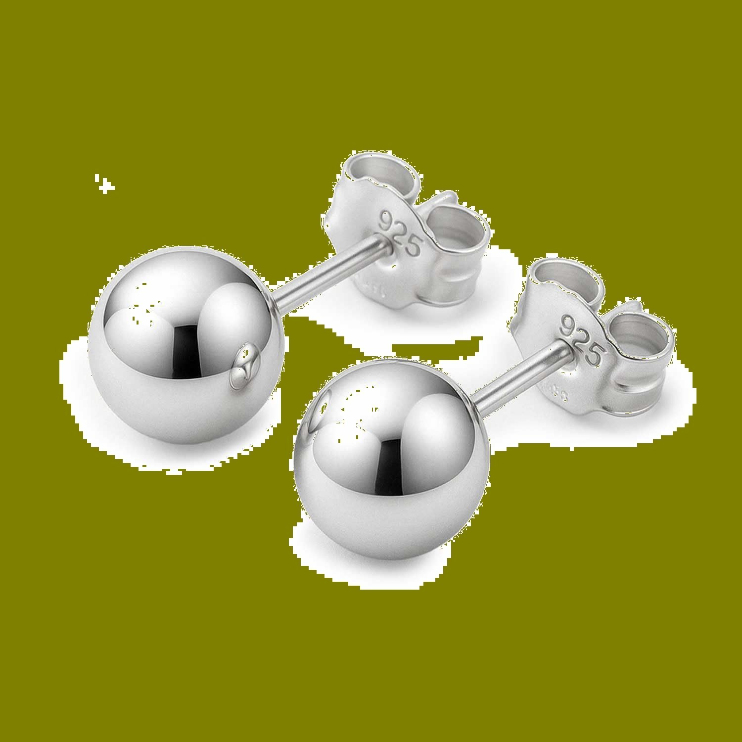 シルバー 14k - ゴールド ローズゴールド ボールピアス ピアス スターリングシルバー (ケゼフ) 925 スタッ KEZEF イヤリング レディースやメンズ