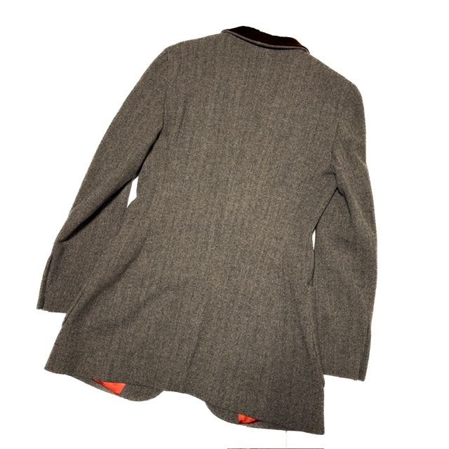 希少【ETRO エトロ 】襟ベロア/1B ツイード ヘリンボーン/ジャケット