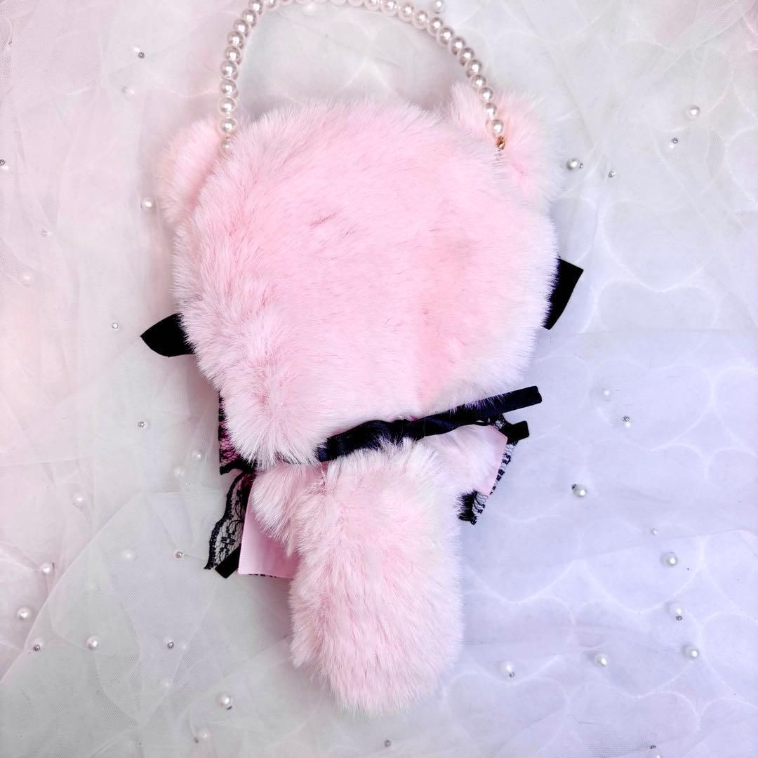 猫耳付きぬいぐるみ 黒とピンク 10cm ちびぐるみ ぬい服 着ぐるみ 黒ピンク 猫耳 推しぬい しっぽ付き