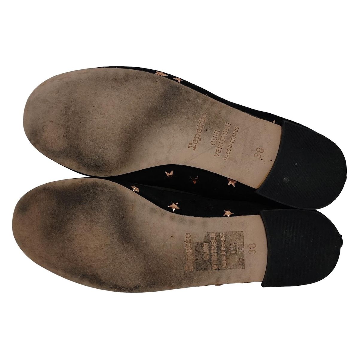Repetto ブラック フラットシューズ　38 美品 Repetto ブラック フラットシューズ 38 美品 Repetto ブラック