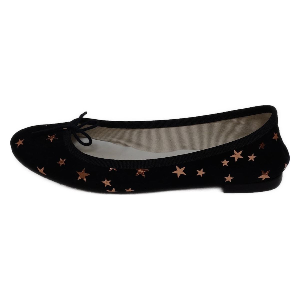 repetto(レペット) フラットシューズ 38 レディース 黒 スター レザー