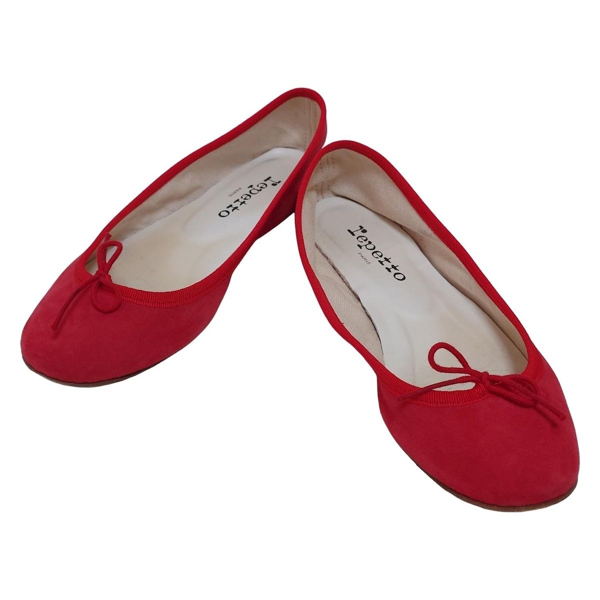 repetto レペット　レッド　38 repetto(レペット) フラットシューズ 38 レディース レッド リボン