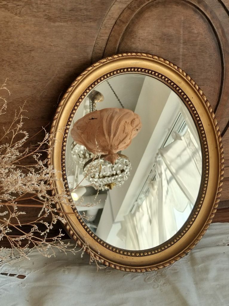 フランスアンティーク　鏡 ミラー 壁掛け フランス アンティーク 装飾 壁掛け ミラー 鏡 - メルカリ