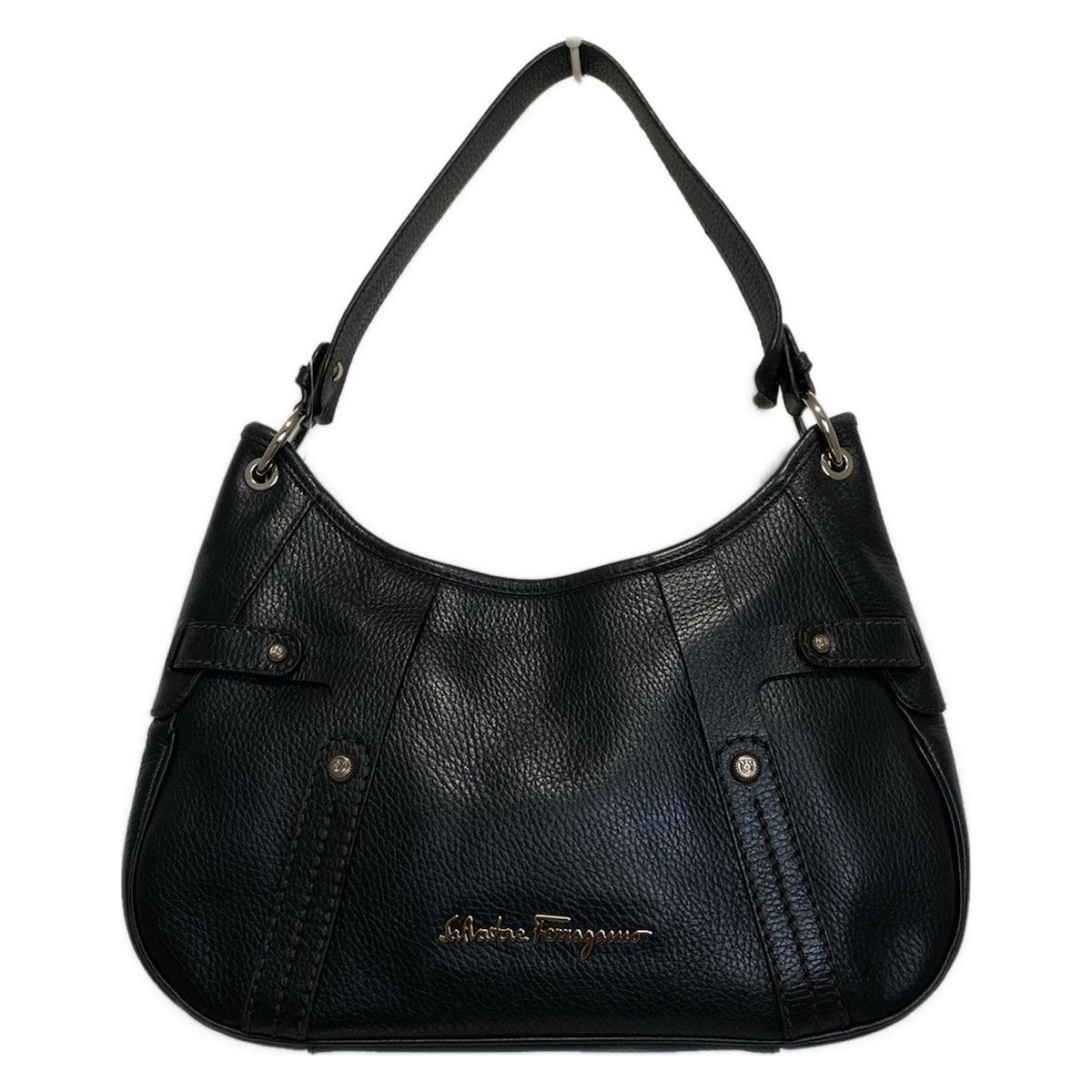 Salvatore Ferragamo ショルダーバッグ 黒 レザー 【公式通販】