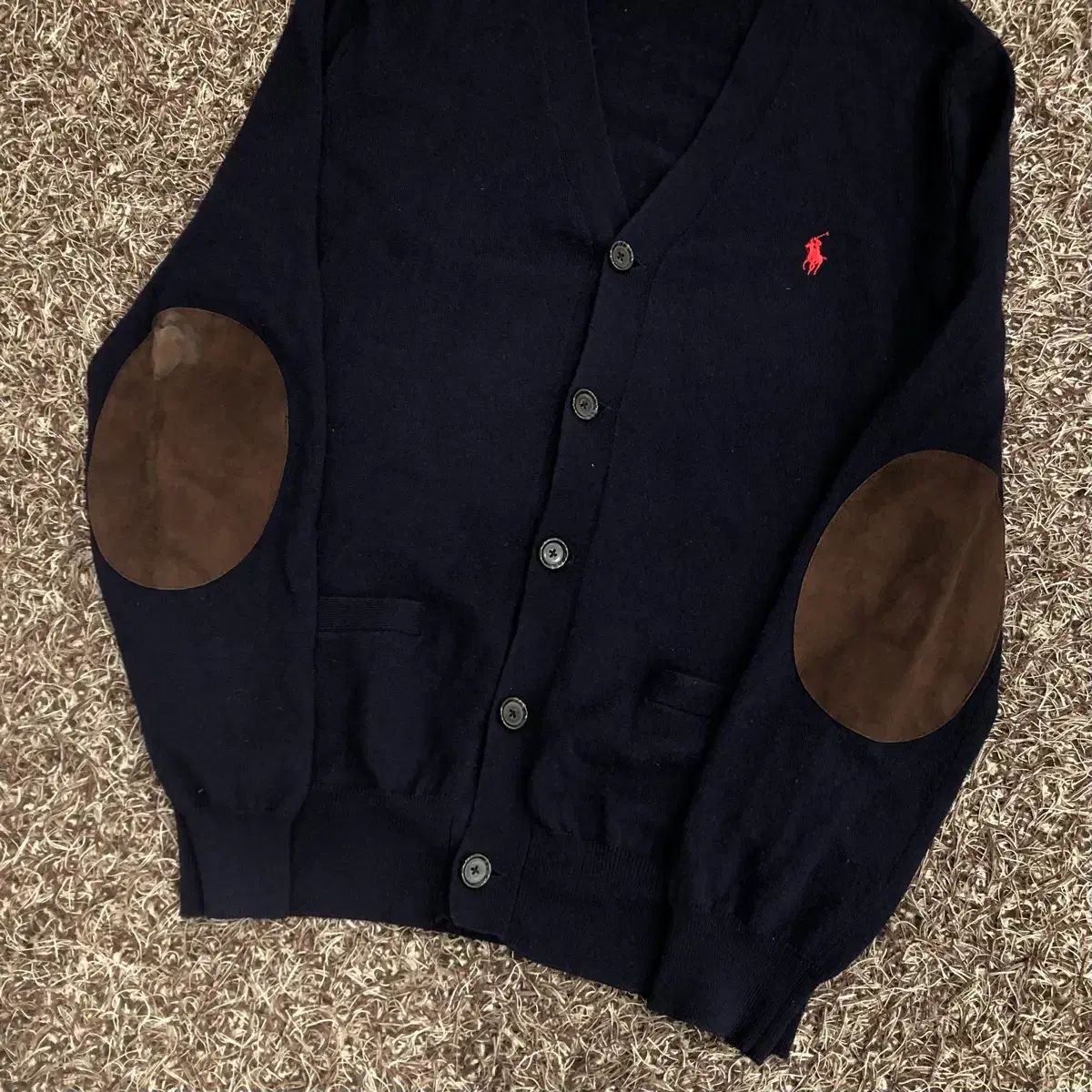 M ポロラルフローレン エルボー パッチ ウール カーディガン 卸売 Polo