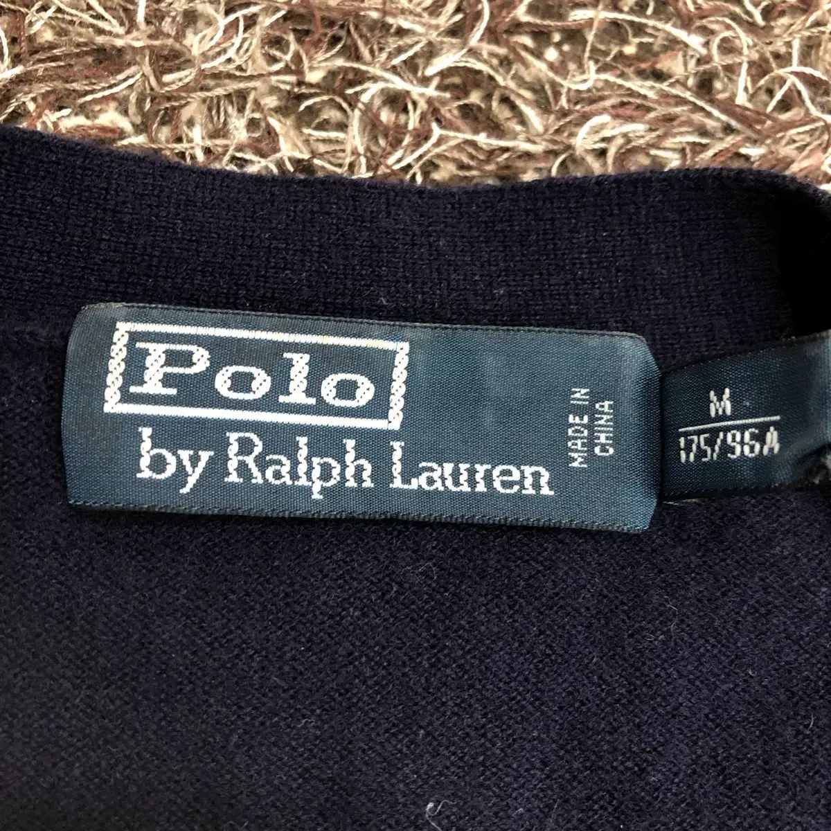 超美品　ポロラルフローレン　M エルボーパッチ　ウール　カーディガン ポニー　灰 M ポロラルフローレン エルボー パッチ ウール カーディガン 卸売 Polo