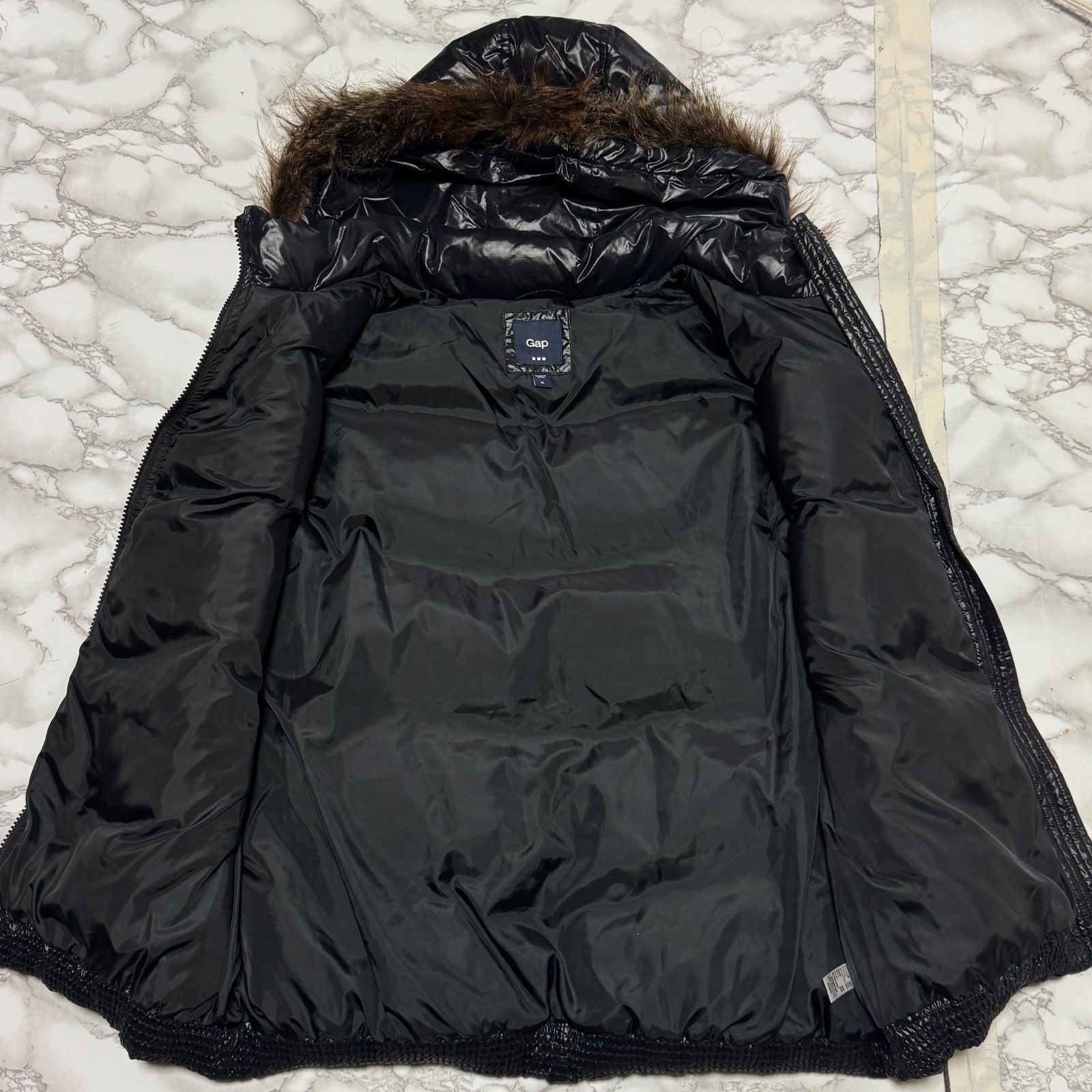 希少【GAP ギャップ】y2k 00's archive/fur down/ファーダウン/ダウン